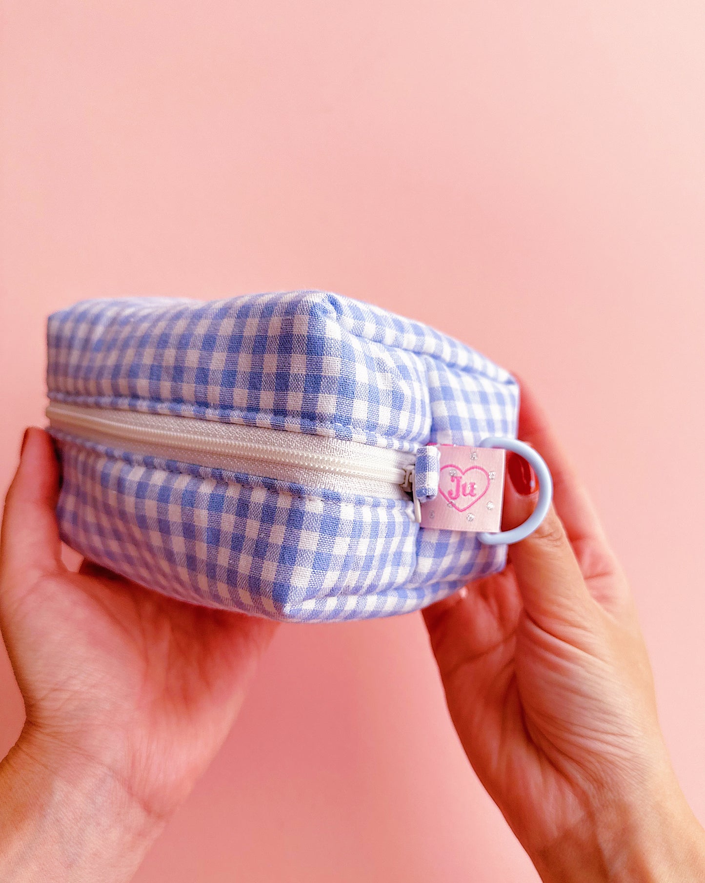 Pastel Blue Camera Pouch｜Handmade Small Pouch | Cute bag for camera