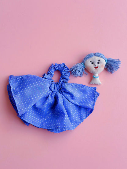 Polka Dot Parisian Ruffles Scrunchies