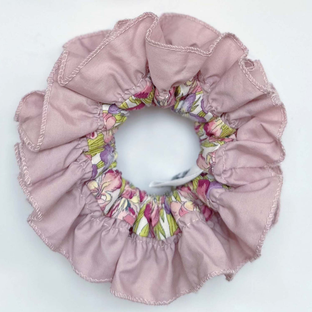 Liberty Dusty Pink Floral Jumbo Scrunchies