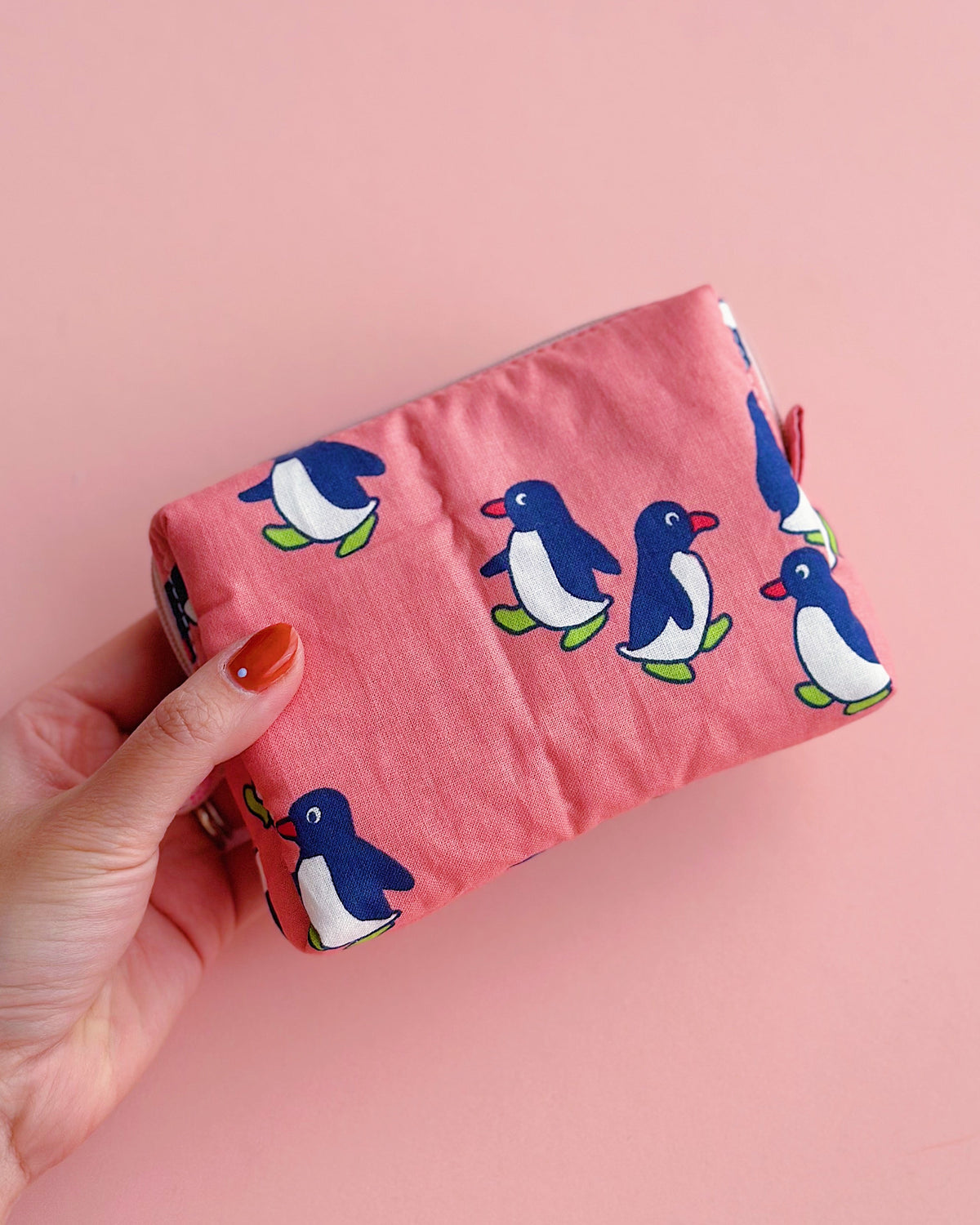 Cute Penguin Camera Pouch｜Handmade Small Pouch | Cute bag for camera