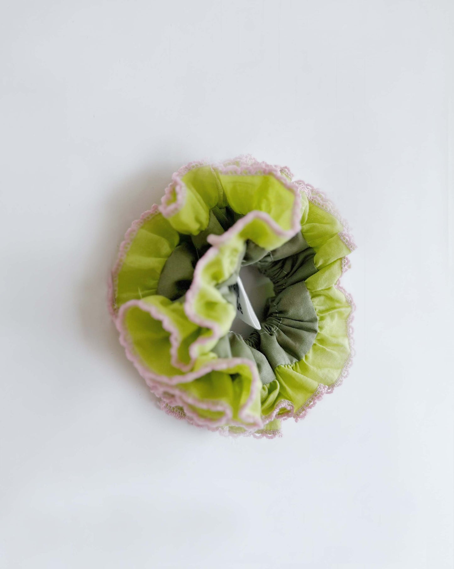 Statement Green ruffle Scrunchies