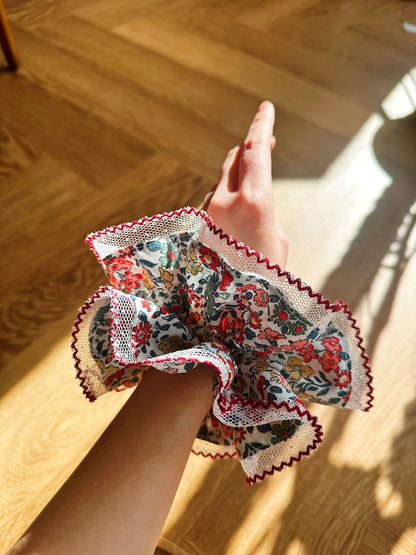 Jumbo Floral lace Scrunchies