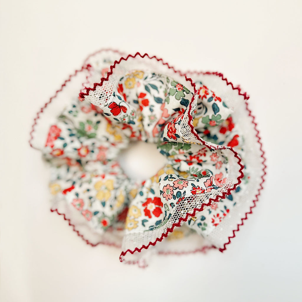 Jumbo Floral lace Scrunchies
