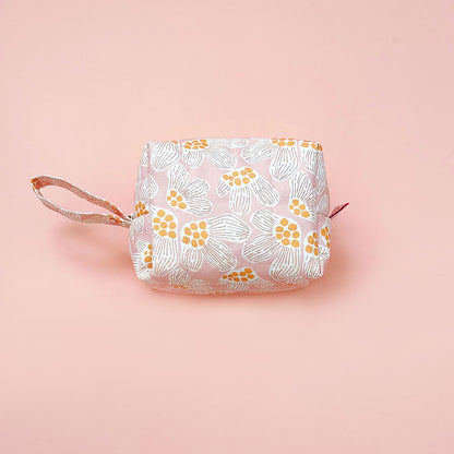 Soft Floral Zipper Pouch | Korean Cotton Fabric | YKK Zipper